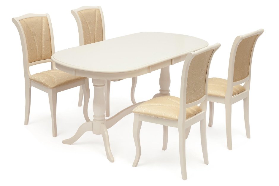 Стол Siena sa-t6ex2l Ivory White