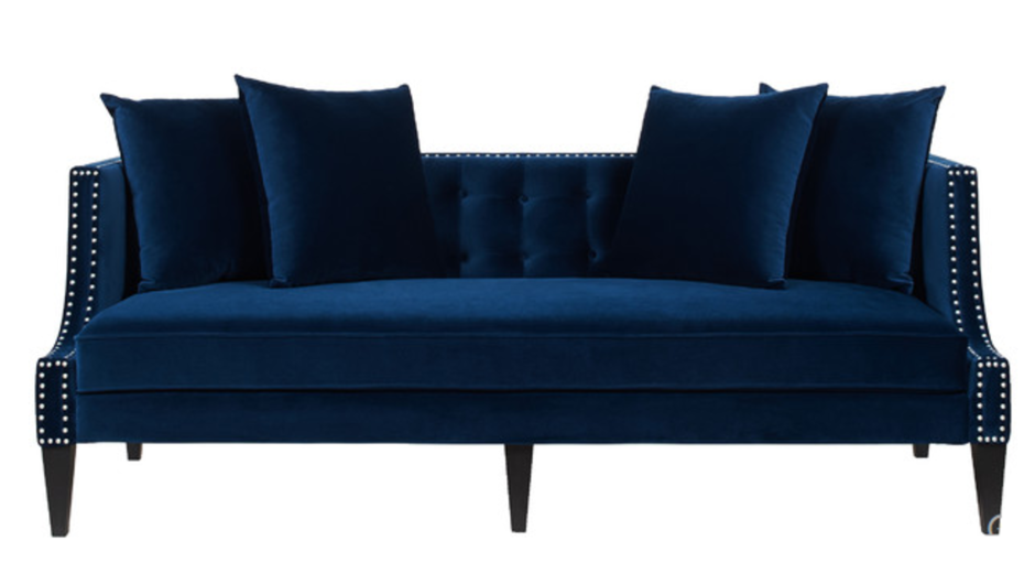 Кушетка Динс Velvet Navy Blue