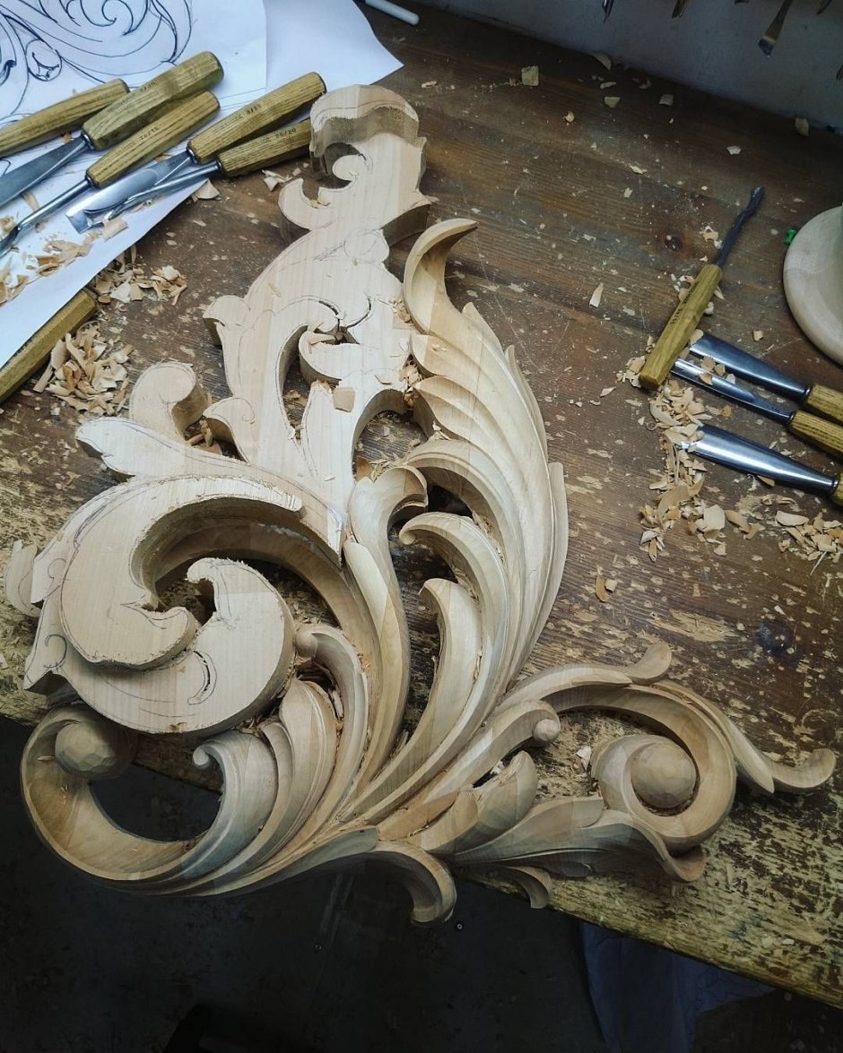 Wood Carving. Baroque накладной элемент-