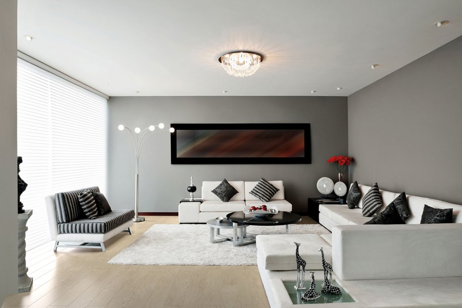 Серый матовый потолок