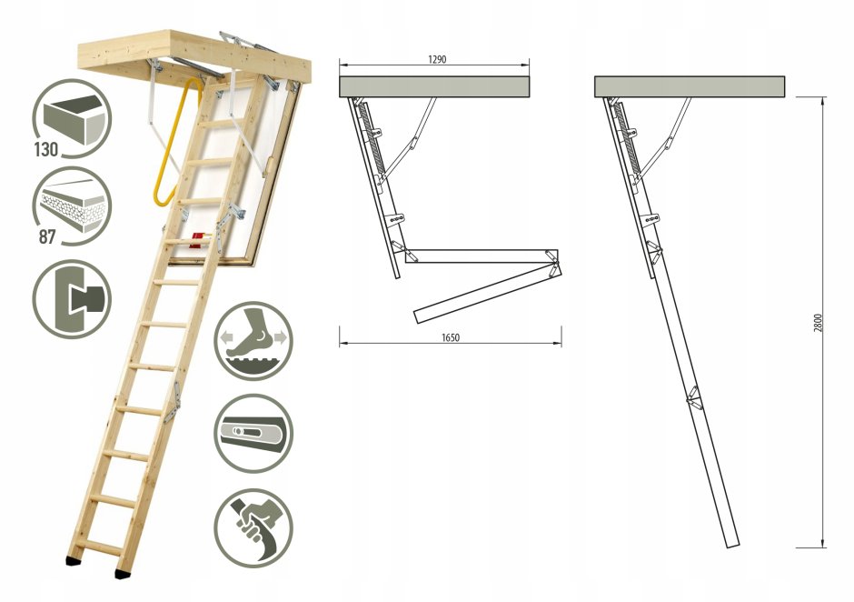 Чердачная лестница Docke Standard 60х120х300
