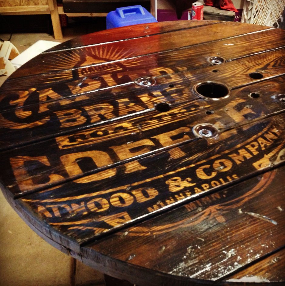 Огородная мебель из катушек