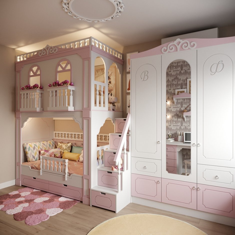 Мебель для детской комнаты для маленькой принцессы
