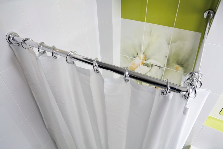 Угловой карниз для ванной комнаты Corner Shower Rods Kit