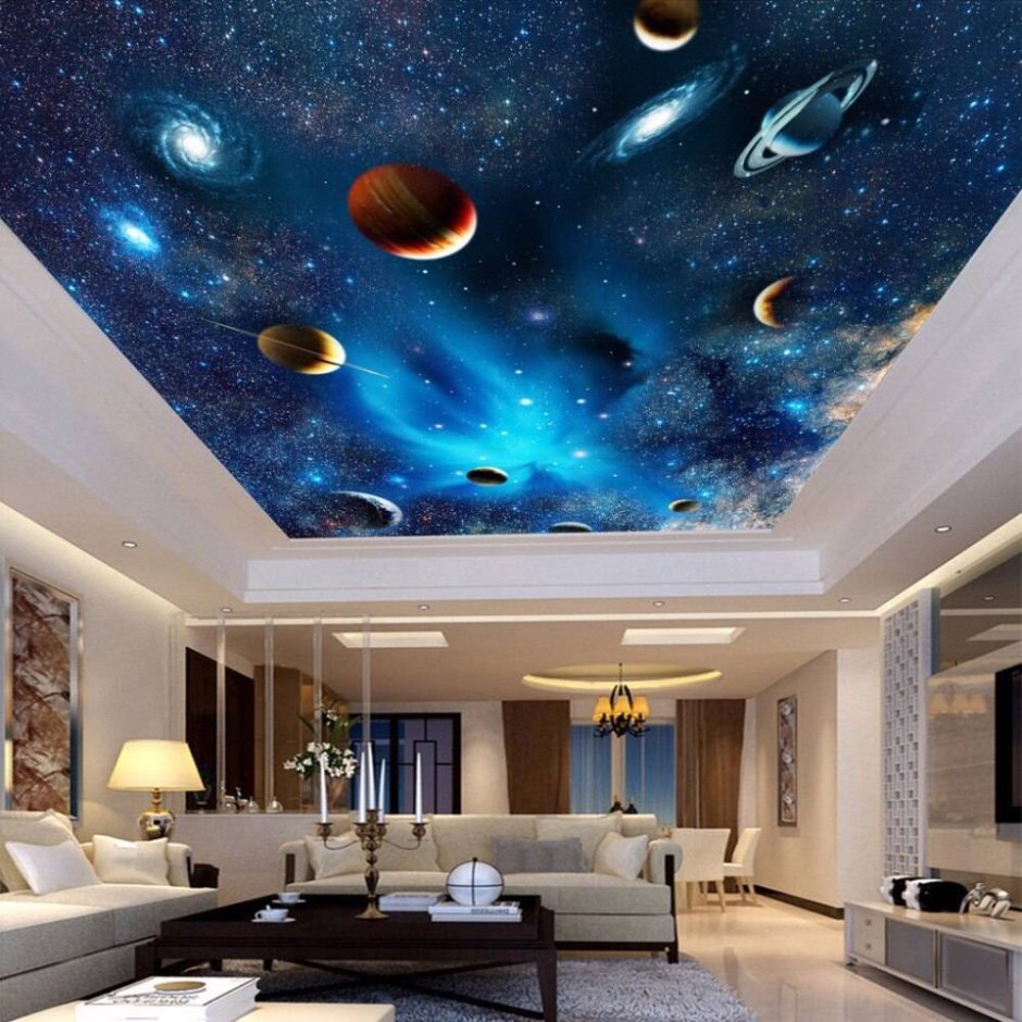 Потолок в виде звездного неба