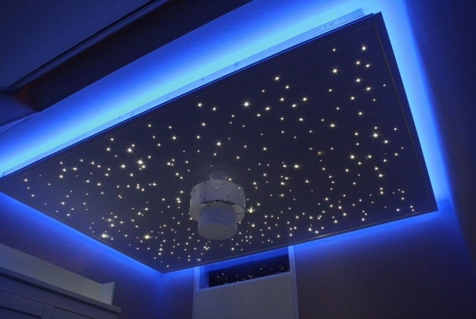 Потолок звездное небо в спальне