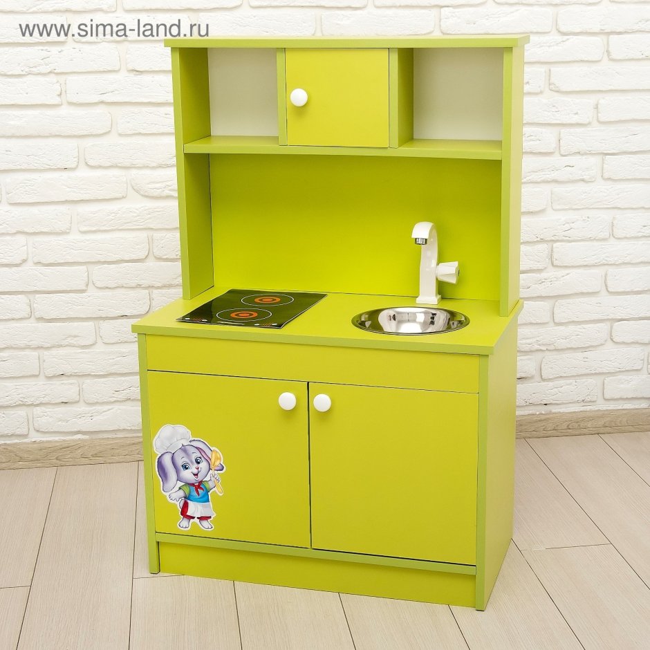 Игровая мебель «кухонный гарнитур: Тигрёнок», цвет зелёный