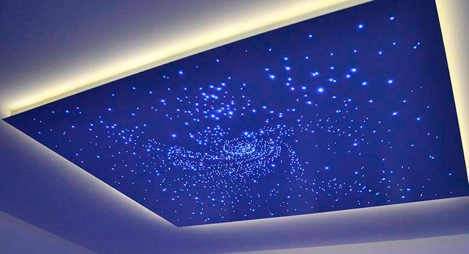 Двухуровневый потолок звездное небо
