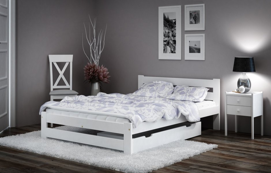 Кровать из икеи белая