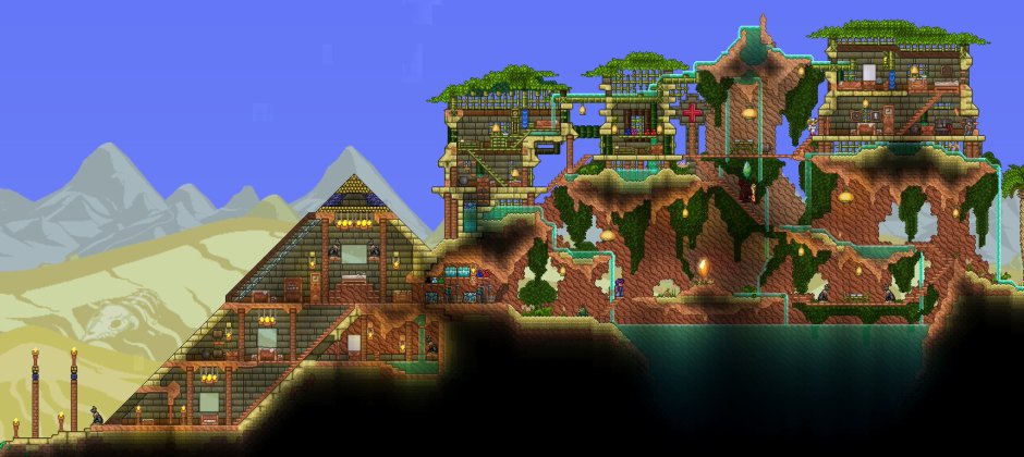 Terraria дом в пустыне
