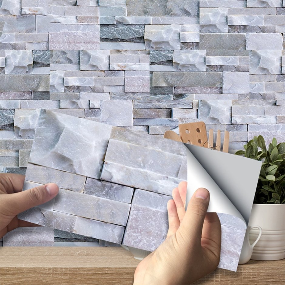 3d cамоклеющиеся панели "кирпич Оникс" (Brick Beige-White)