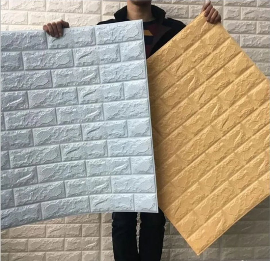3d cамоклеющиеся панели "кирпич Оникс" (Brick Beige-White)
