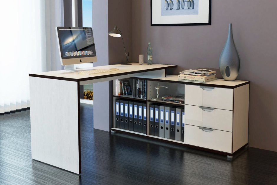 Стол компьютерный Homeoffice (белый, 1200х550х964 мм)