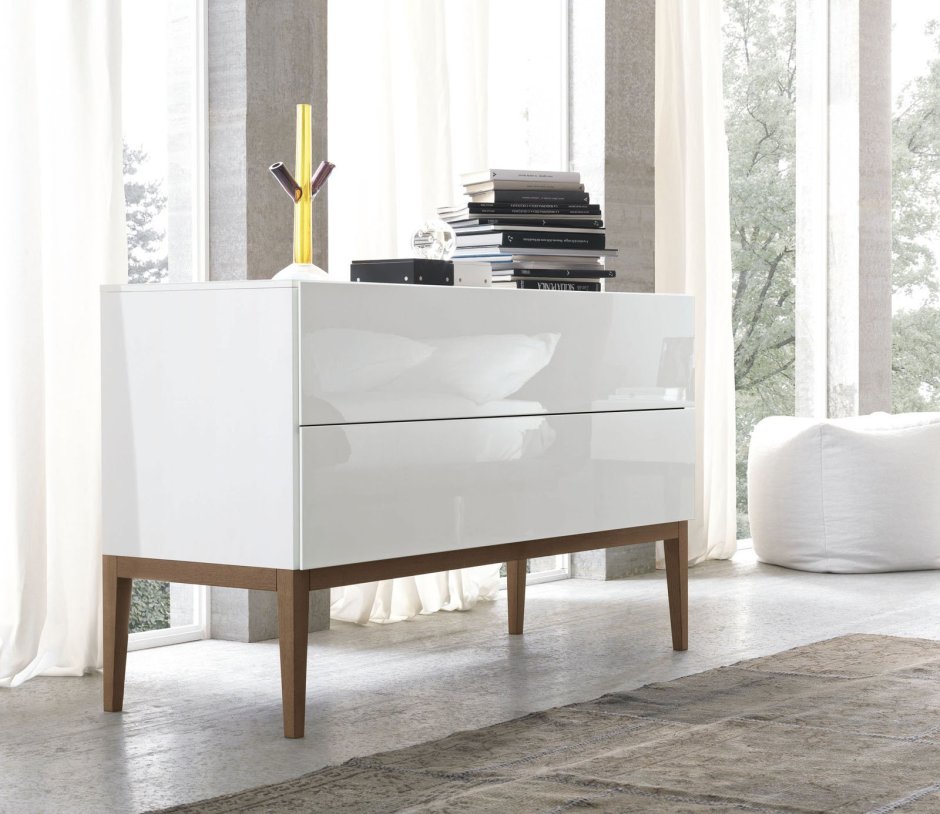 Комод Сканди 1 White глянец