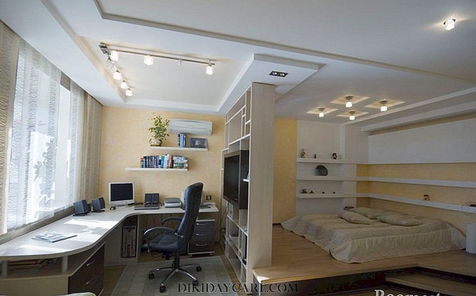 Спальня-кабинет в одной комнате