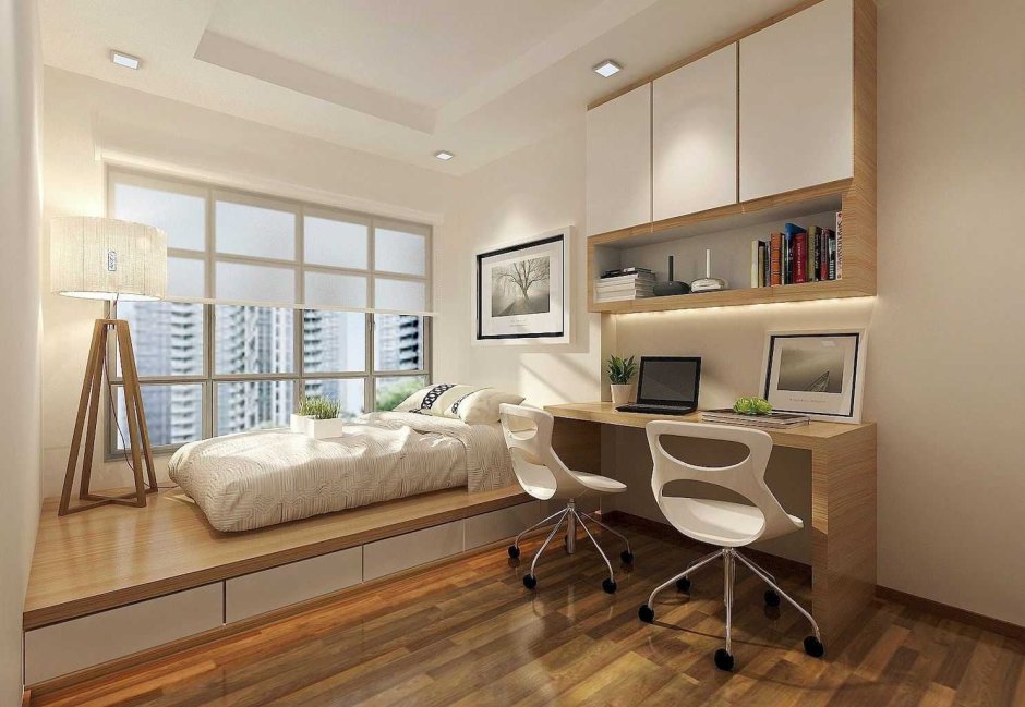 Рабочее место в спальне