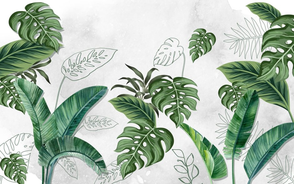 Монстера паттерн