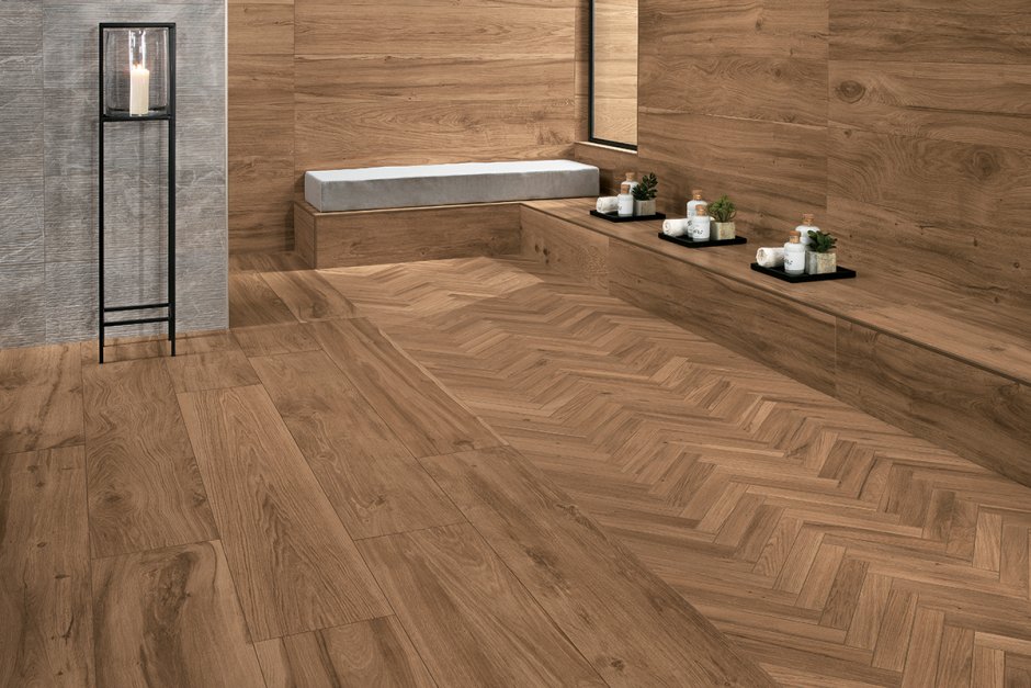 Напольная плитка Global Tile Орлеан светло коричневый 60x15,1