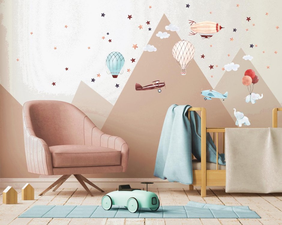 Интерьер детской мокап