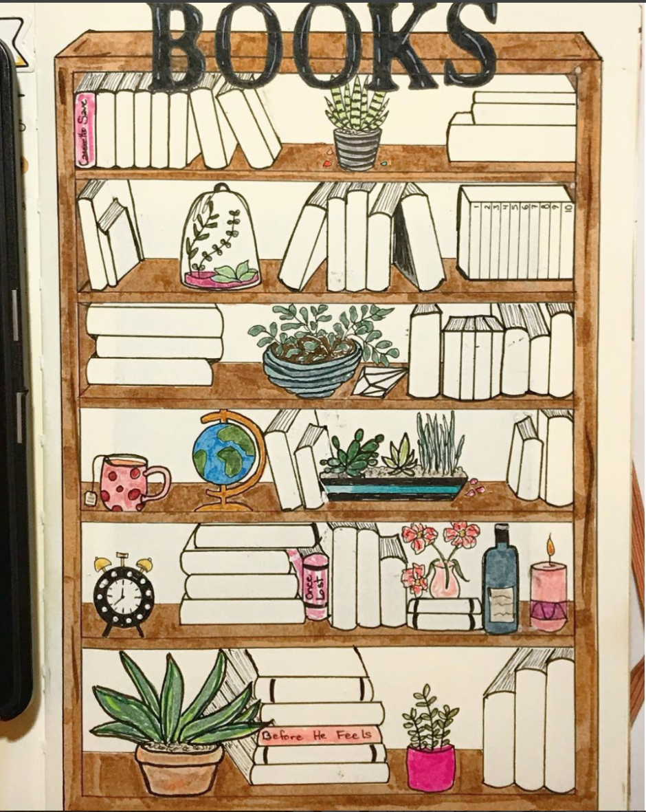 Книжная полка для ежедневника