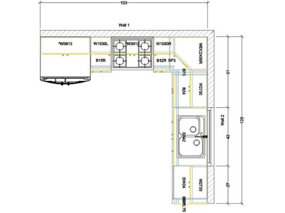 Galley Kitchen Floor Plan