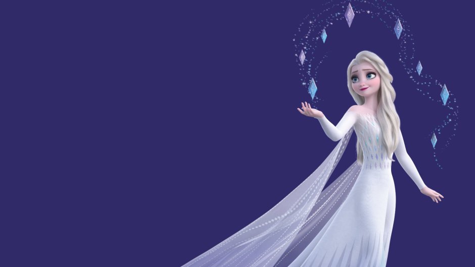 Frozen 2 Эльза в белом платье