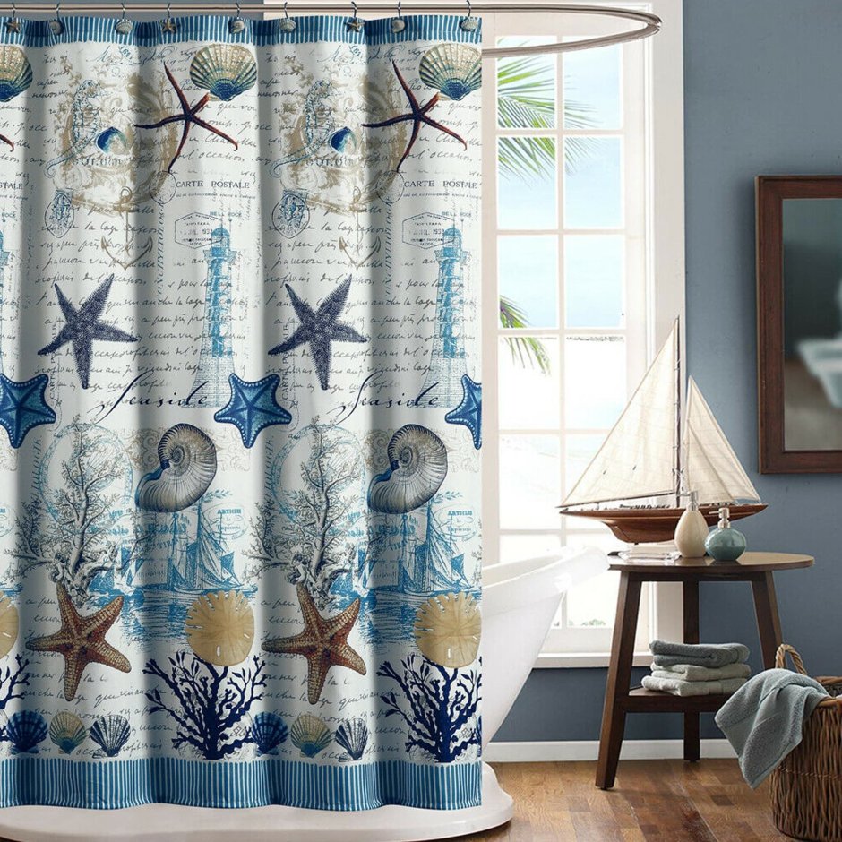 Ткань для штор в морском стиле