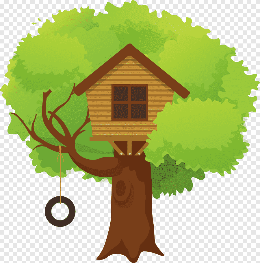 Векторная домики и деревья
