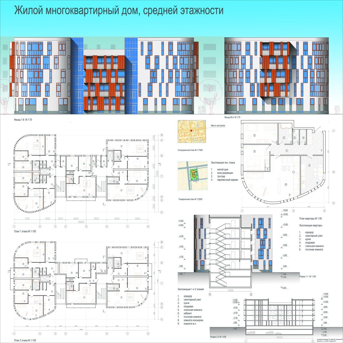 Дом средней этажности проект мархи