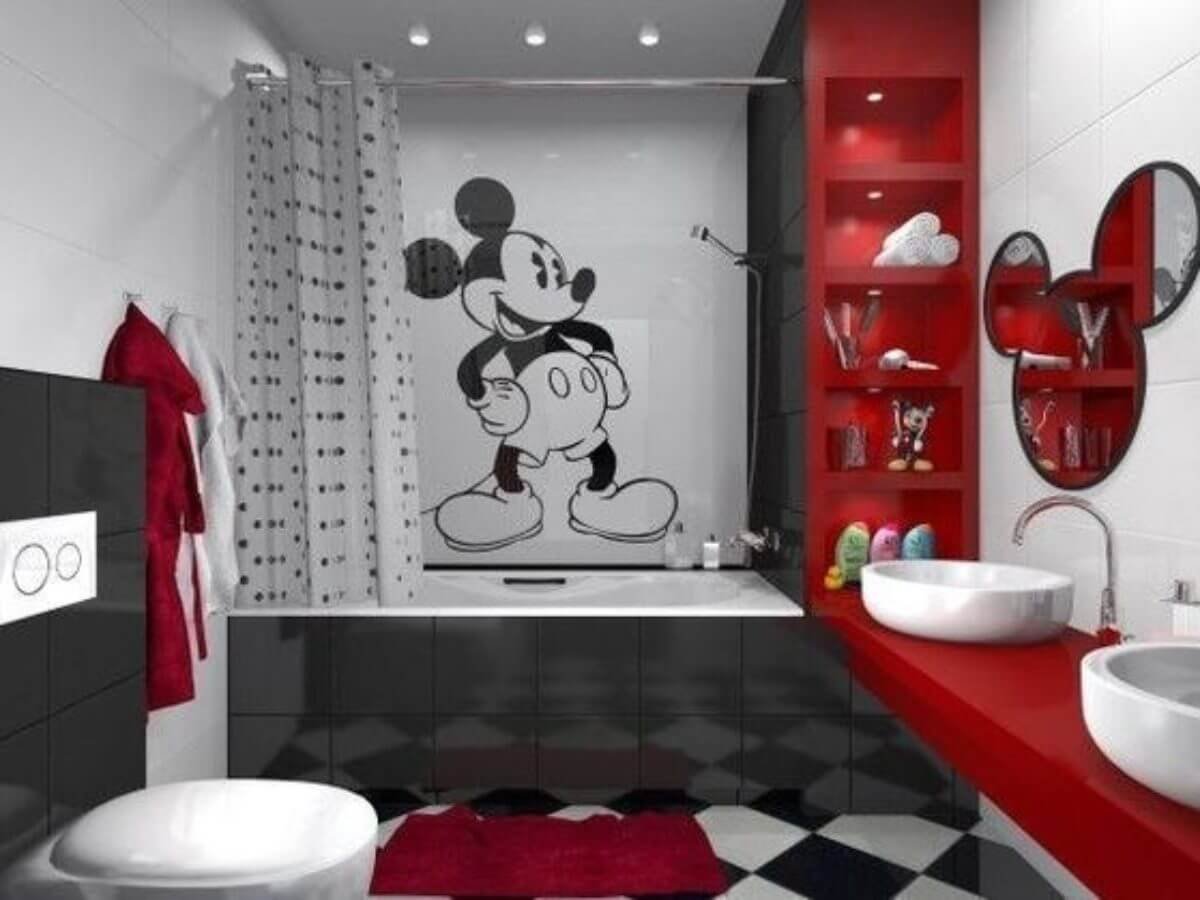Детский туалет камера. Ванная Микки Маус. Детская ванная комната. Санузел для детей. Комната в стиле Микки Маус.