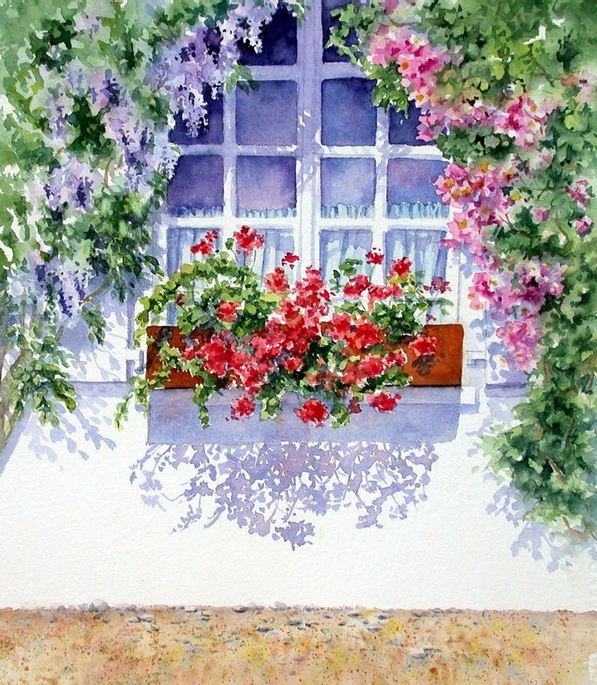 Окно в цветах