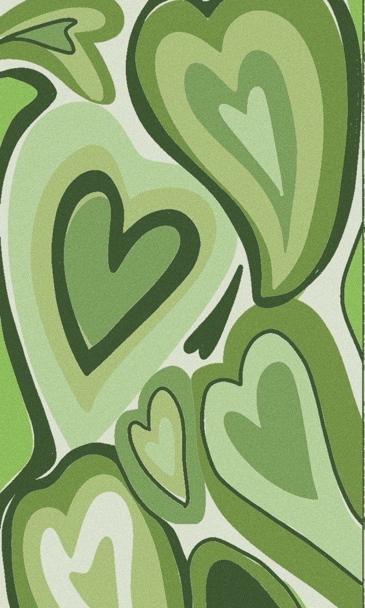 Retro Heart Wallpaper зелëные