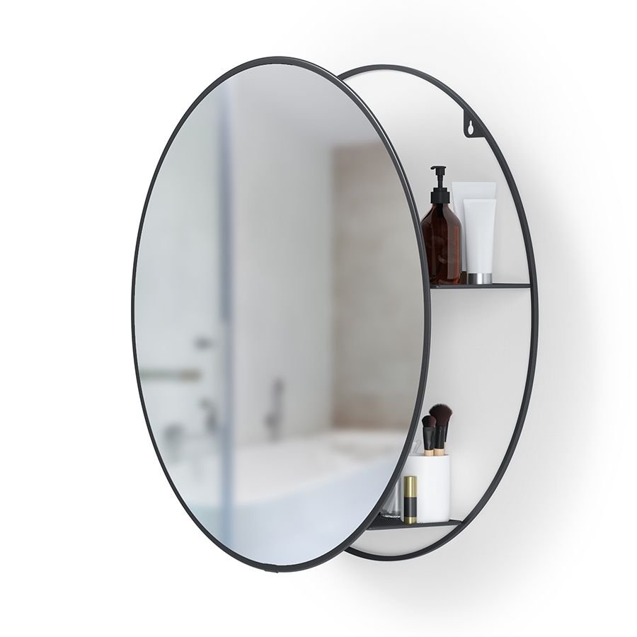 Зеркало настенное cirko d50 см чёрное