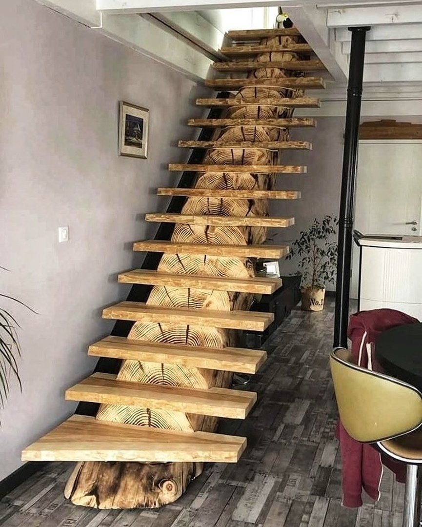 Лестница двухмаршевая лофт