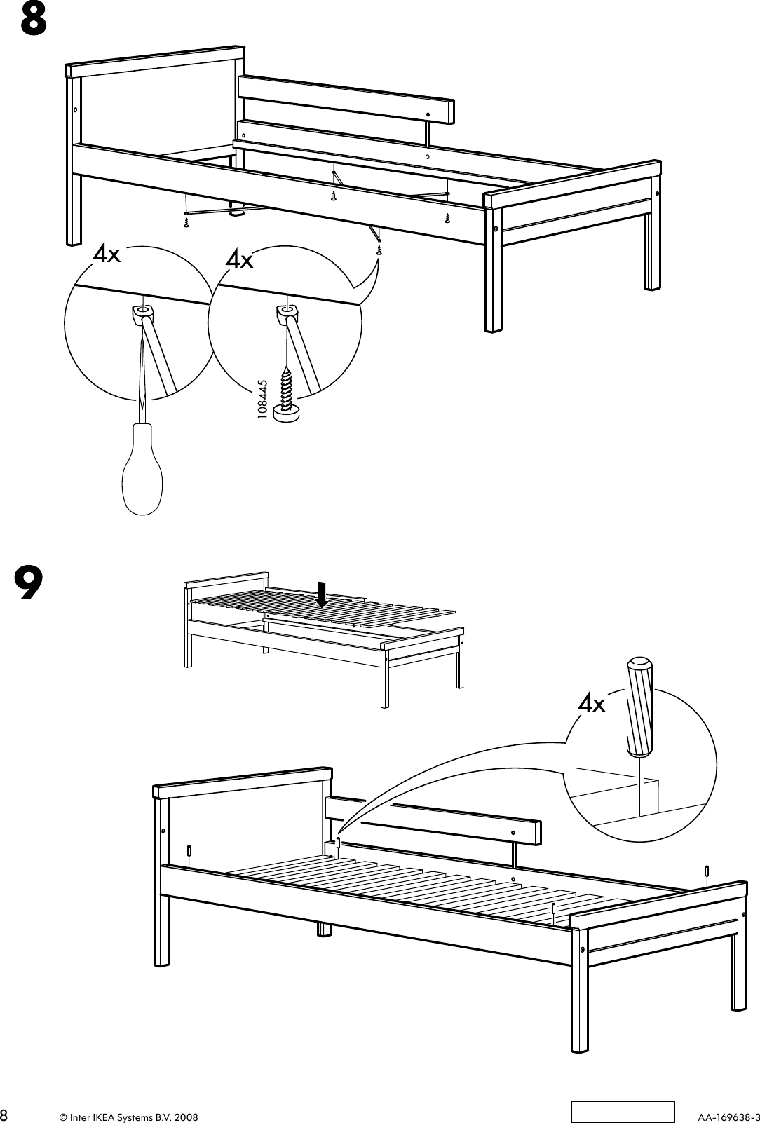 инструкция раздвижная кровать лексвик