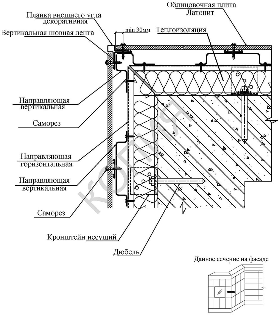 Утепление стен пеноплексом схема