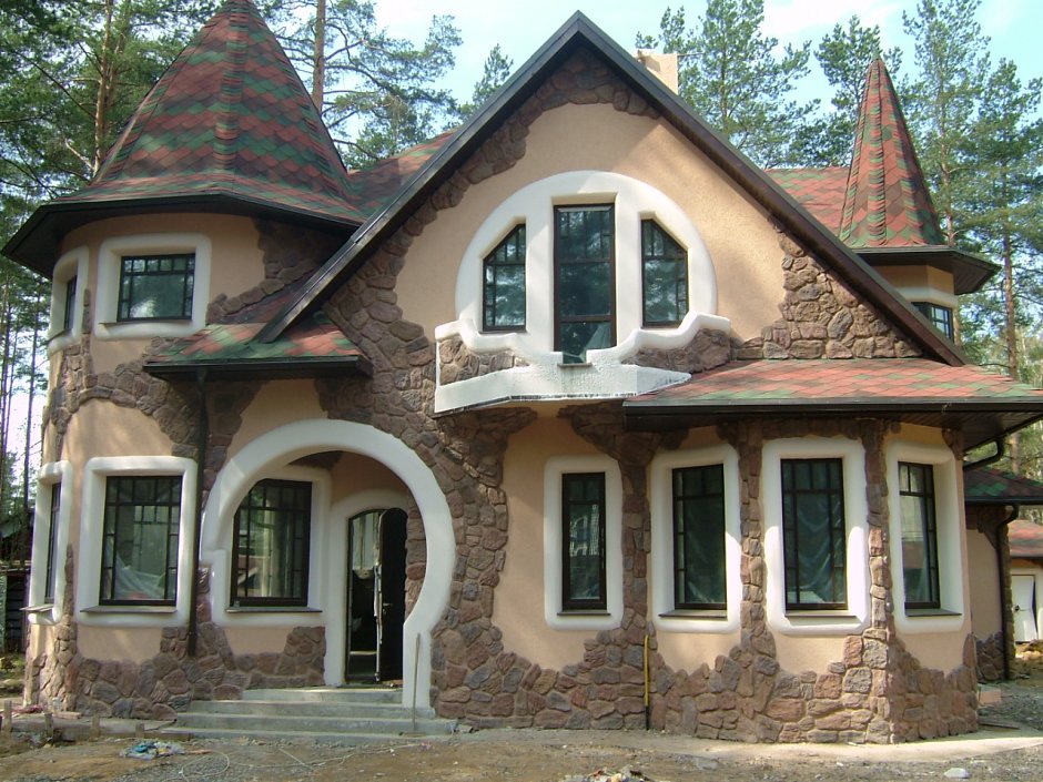Отделка фасада камнем