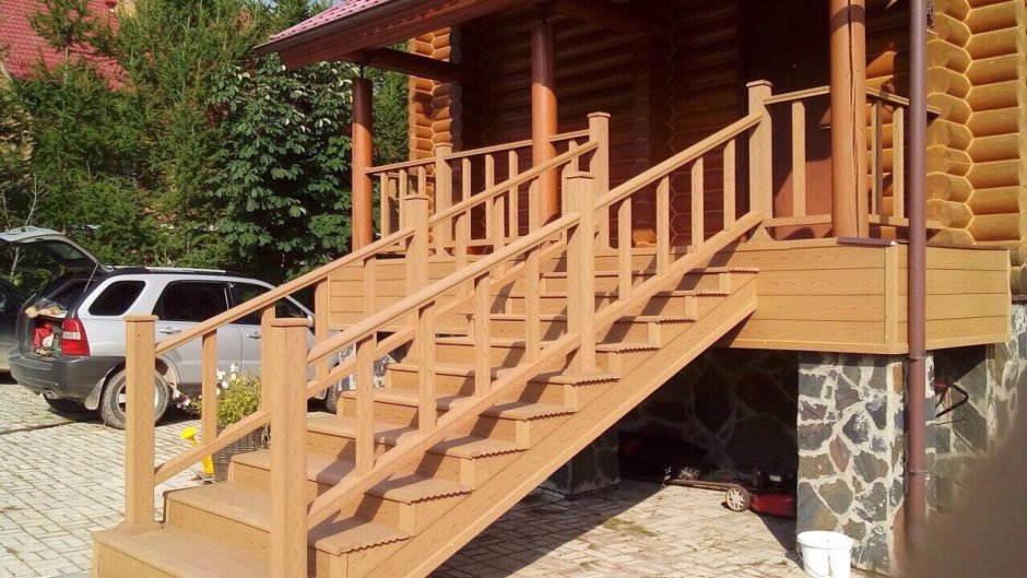 Ступени из ДПК Woodvex крыльцо
