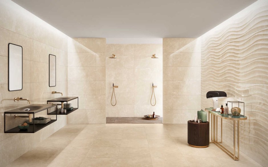 Marble Curl Tortora Shine 35x70