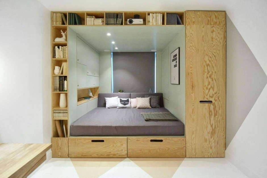 Маленькая спальня интерьер 9 м2