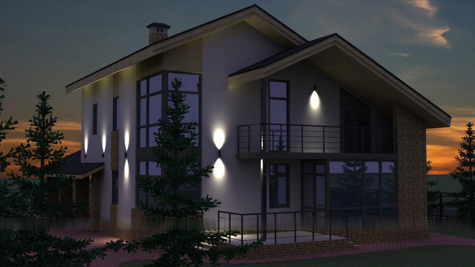 Подсветка фасада