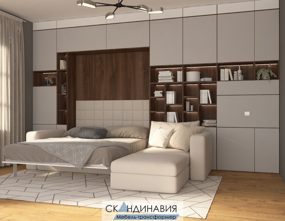 Кровать стенка трансформер стол Мерфи