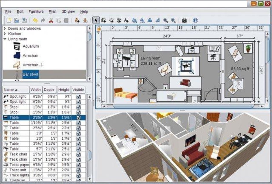 Floorplan 3d v12 чертеж