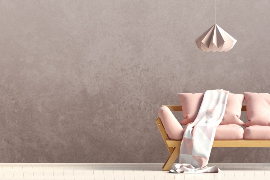 Декоративная штукатурка в комнате