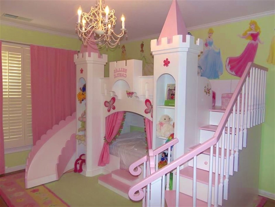 Кровать чердак замок принцессы