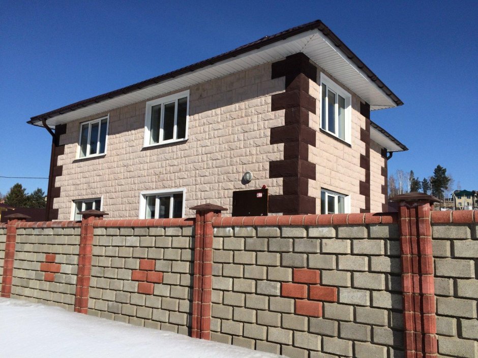 Дом из газобетона фасадная отделка