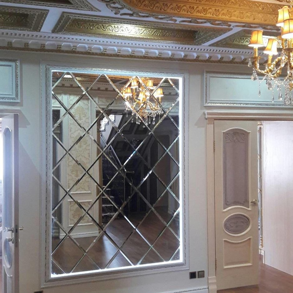Плитка зеркальная Магнум 120×300 мм серебро фацет