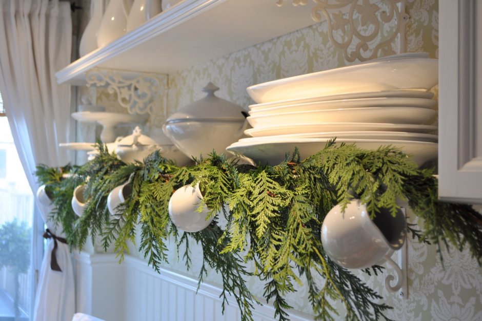 Новогодний стол интерьер