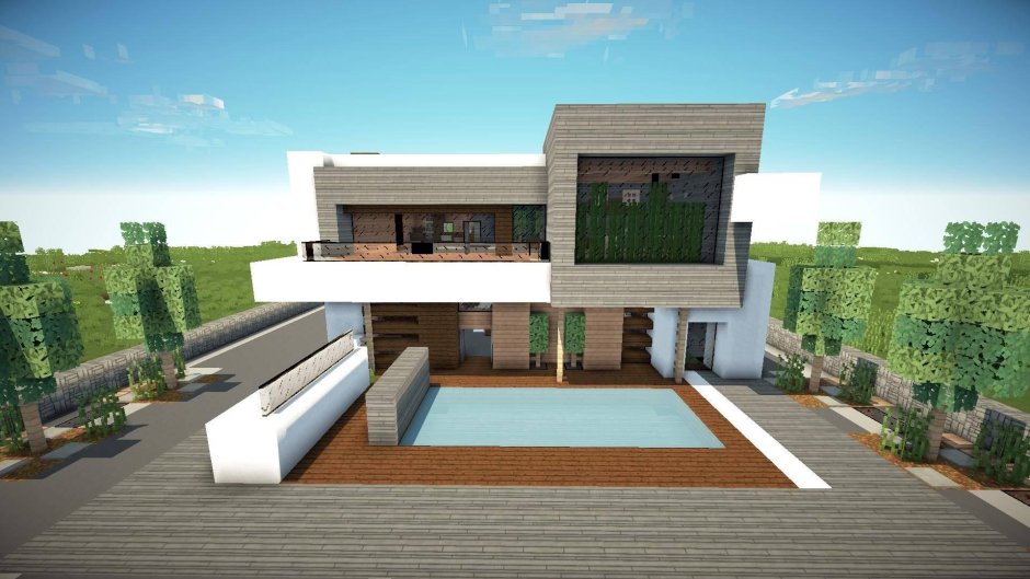 Minecraft дом Модерн