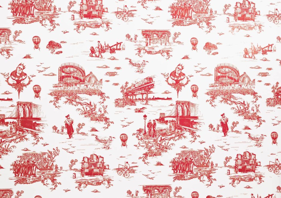 Toile de Jouy pattern ABC